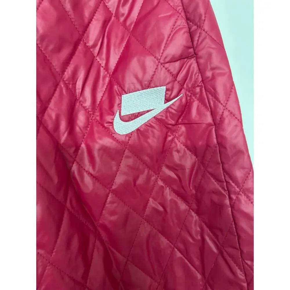 Nike NSW Sport Pack Quilted Loose Fit Jogger Pants Berry Pink S Active Sporty
